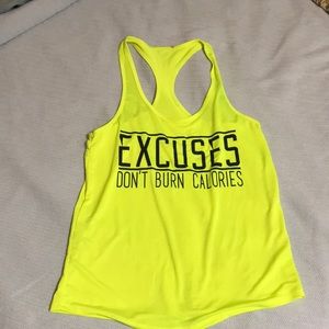 Bright yellow tank